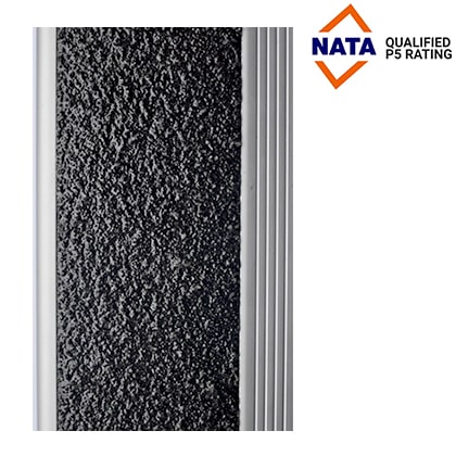 Black Carborundum infill - Tactile Indicator & Braille Signage - Australian Tactiles & Braille