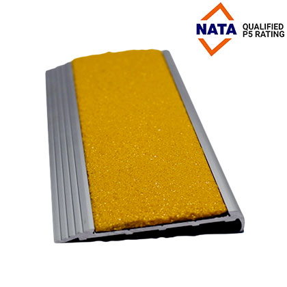 Yellow Carborundum Infill - Tactile Indicator & Braille Signage - Australian Tactiles & Braille