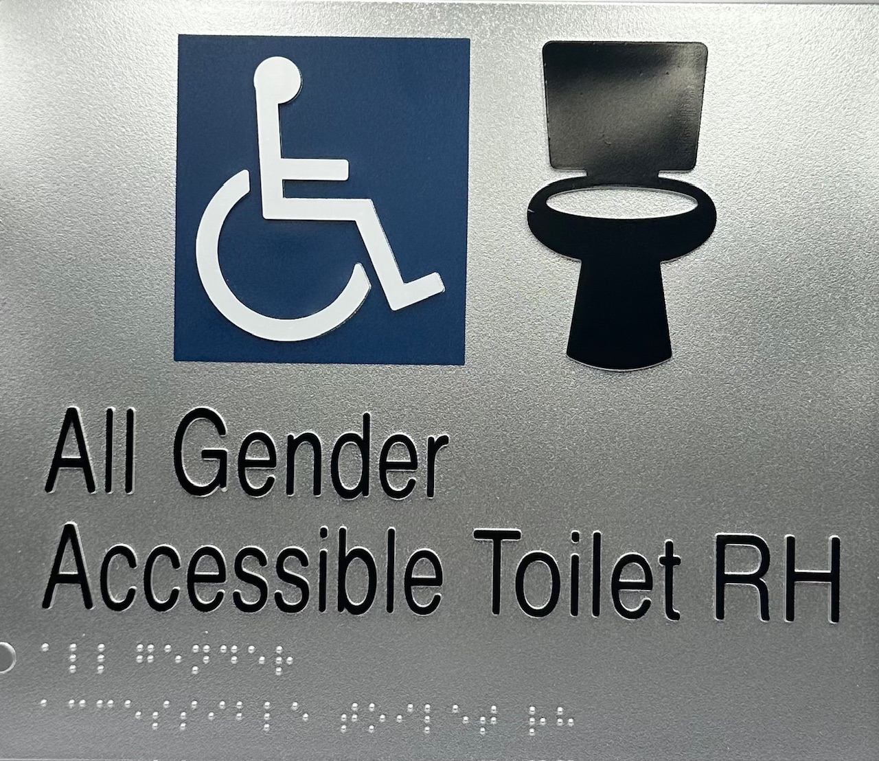 All Gender Accessible Toilet RH Toilet Braille Sign Silver Australian all-gender-accessible-toilet-rh-toilet-braille-sign-silver-australian